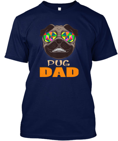 Funny Pug Smiling With Glasses Dad