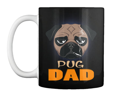 Funny Pug Dad Dog Smoking A Cigarette