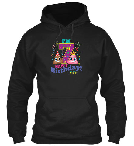 Poop Emoji Happy 7th Birthday Shirt