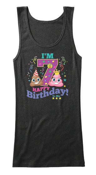 Poop Emoji Happy 7th Birthday Shirt