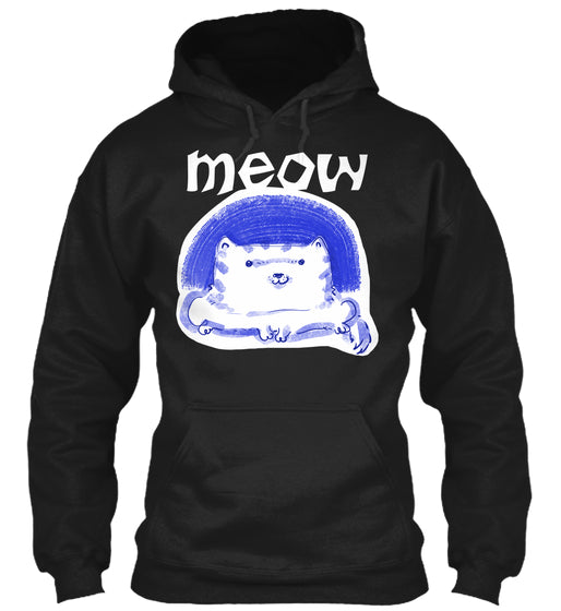 meow cute white cat funny cartoon