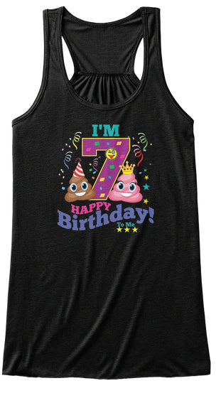 Poop Emoji Happy 7th Birthday Shirt