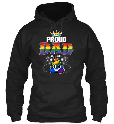 Proud Dad of one poop emoji LGBT Tshirt