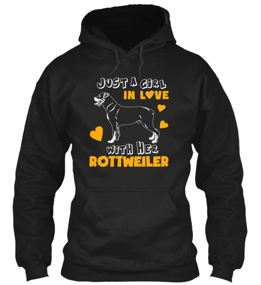Funny Pet Tee Love With Her Rottweiler