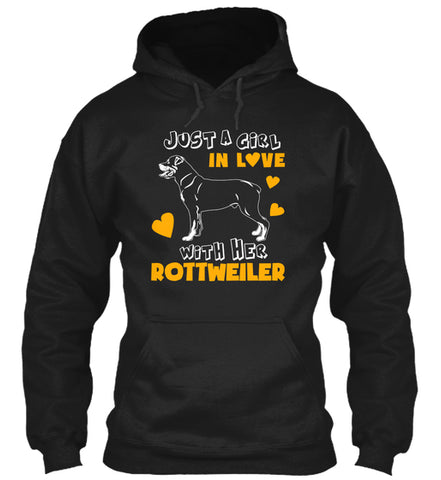 Funny Pet Tee Love With Her Rottweiler