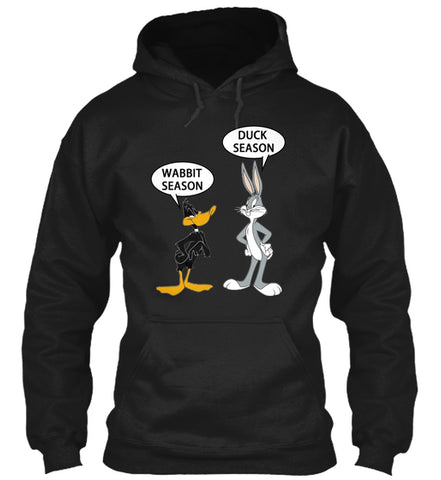Duck and Rabbit Season Cartoon Retro
