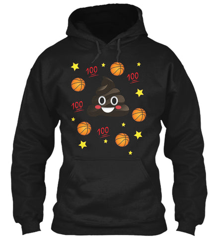 EMOJI POOP PLAY BASKETBALL TEAM T-SHIRT
