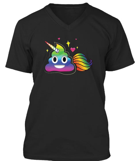 Cute Girl Rainbow Emoji Poop T-Shirt