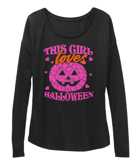 THIS GIRL LOVES HALLOWEEN T SHIRT PINK