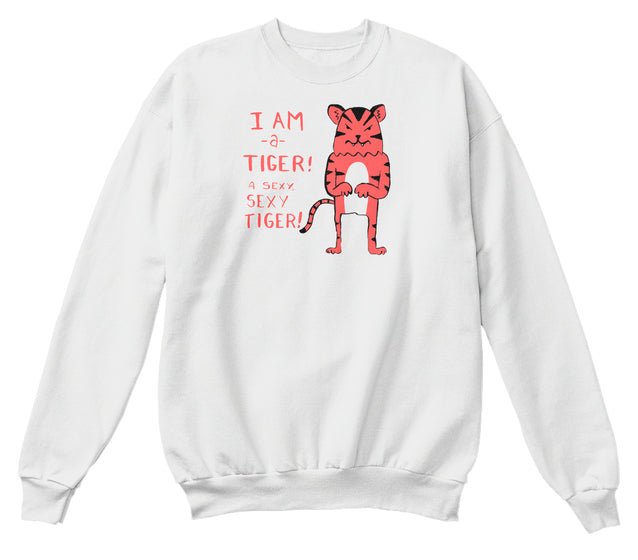 Sexy Tiger funny cartoon illustration w
