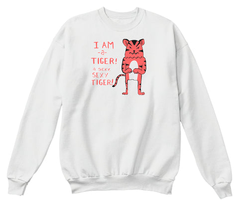 Sexy Tiger funny cartoon illustration w