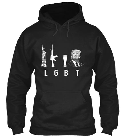 LGBT- Liberty gun beer trump T-shirt