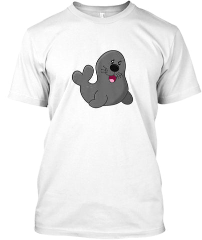 A funny cartoon seal art