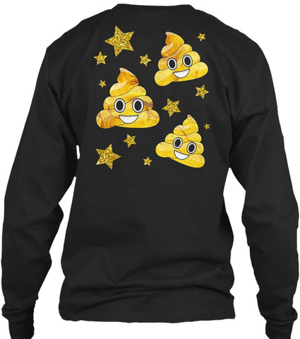 FUNNY GOLD EMOJI POOP STARS GOLDEN POO C
