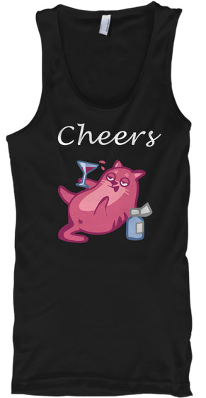 Cat Pets Drinking Cheers Martini Funny