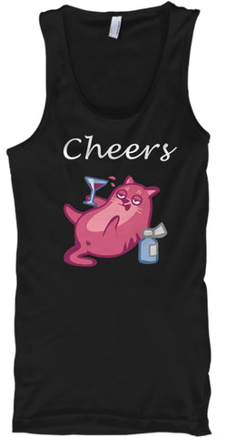 Cat Pets Drinking Cheers Martini Funny