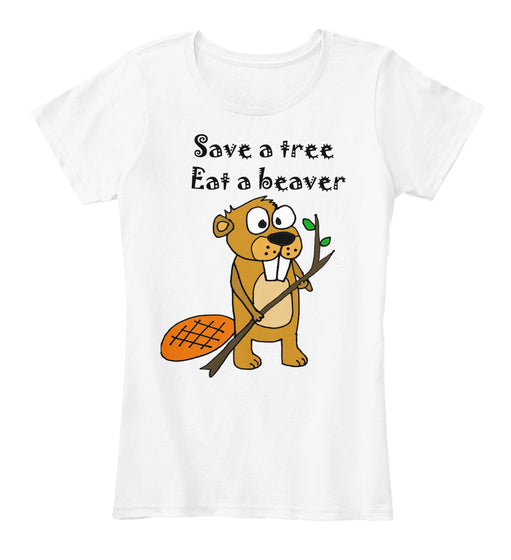 Cool Funny Beaver Holding Tree Cartoon