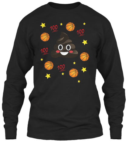 EMOJI POOP PLAY BASKETBALL TEAM T-SHIRT