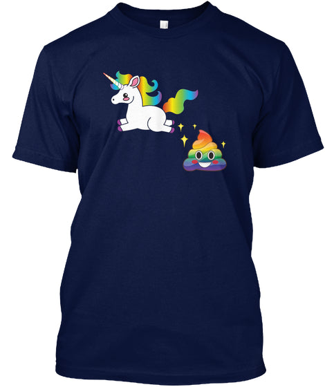 FUNNY EMOJI UNICORN POOP T-SHIRT - CUTE