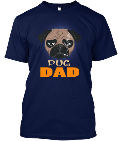 Funny Pug Dad Dog Smoking A Cigarette