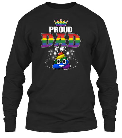 Proud Dad of one poop emoji LGBT Tshirt