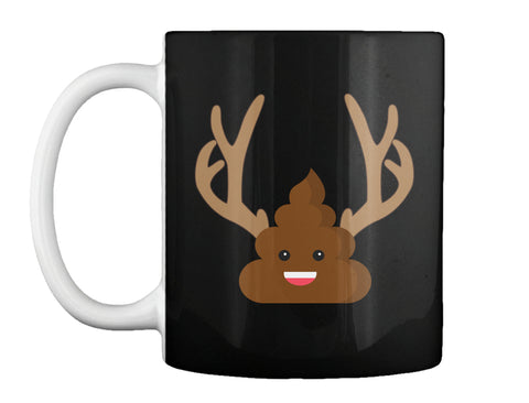 Funny Poop Emoji Rudolph Reindeer Xmas