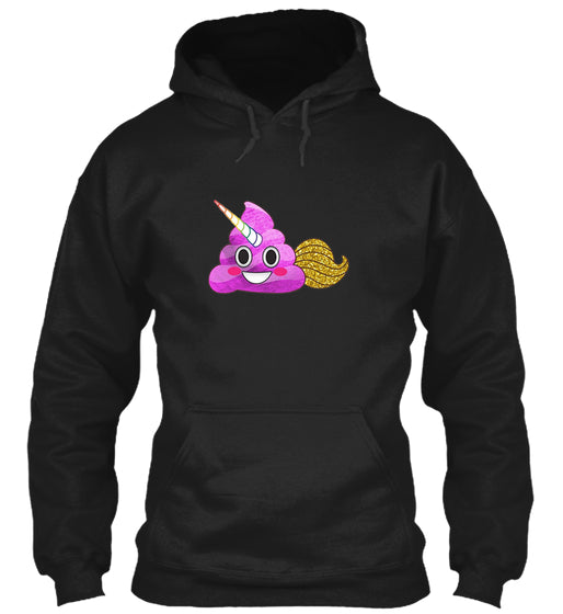 Cute Unicorn Poop Emoji Gold Rainbow