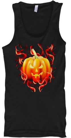 FLAMING PUMPKIN Halloween T-Shirt Jackol