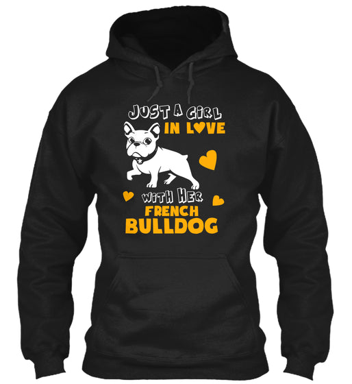 Funny Pet Tee Love With Her Bulldog