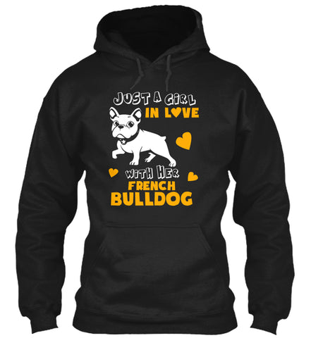 Funny Pet Tee Love With Her Bulldog
