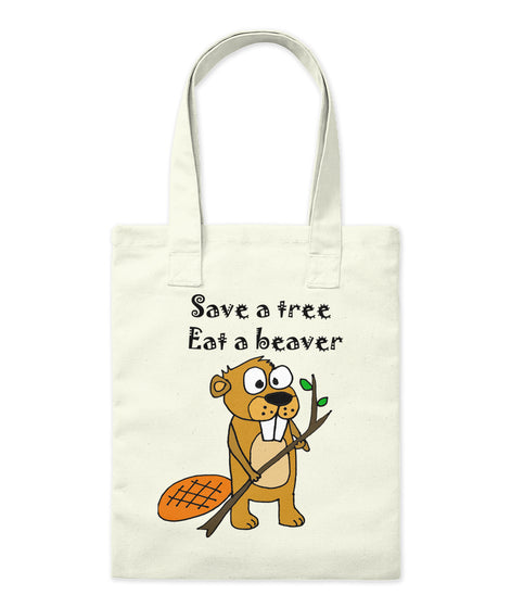 Cool Funny Beaver Holding Tree Cartoon
