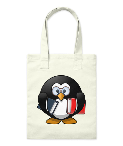 Cute Cartoon Smart Bookworm Penguin