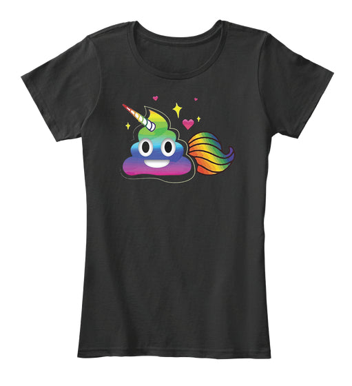 Cute Girl Rainbow Emoji Poop T-Shirt