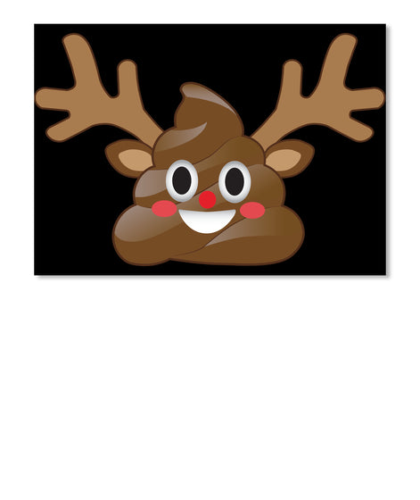 Christmas Emoji Poop Reindeer Funny