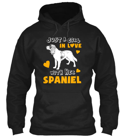 Funny Pet Tee Love With Her Spaniel