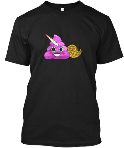 Cute Unicorn Poop Emoji Gold Rainbow