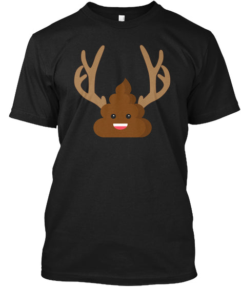 Funny Poop Emoji Rudolph Reindeer Xmas