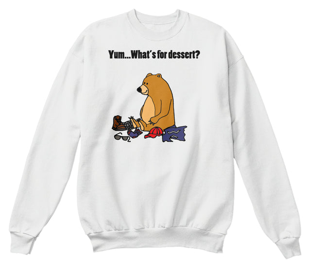 Funny Brown Bear Eating Hiker Cartoon