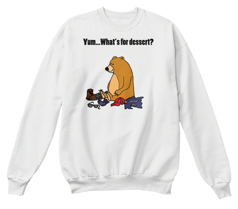 Funny Brown Bear Eating Hiker Cartoon