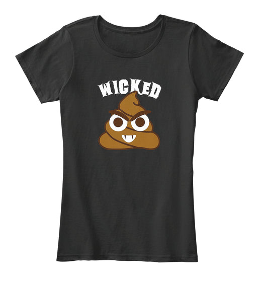 Halloween Wicked Poop Emoji T Shirt Vamp