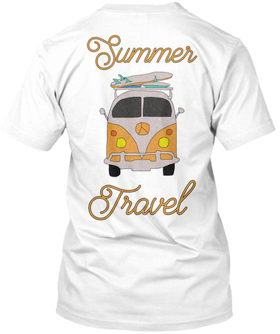 Summer Travel Bus T SHIRT Custom Ultra Cotton