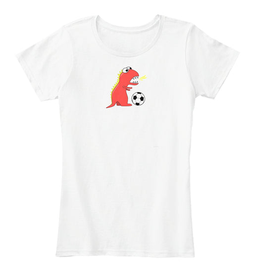 Funny Cartoon Dinosaur Soccer Shirt