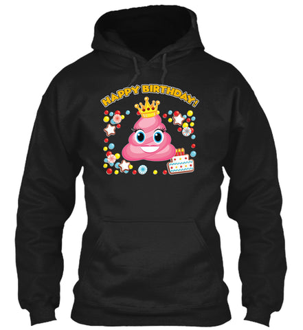 Pink Poop Emoji Happy Birthday Girls