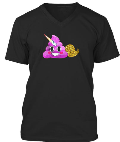 Cute Unicorn Poop Emoji Gold Rainbow