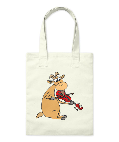 Funny Funky Goat Playing the Fiddle Cartoon