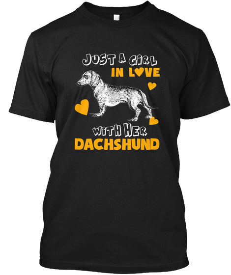 Funny Pet Tee Love With Her Dachshund