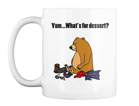 Funny Brown Bear Eating Hiker Cartoon