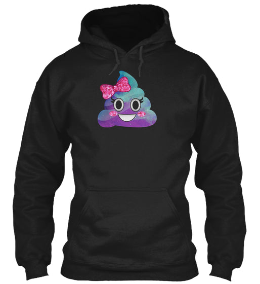 Cute Emoji Poop Pink Bow Blue Galaxy Spa