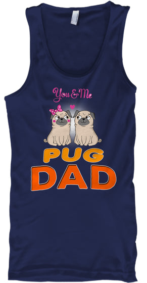 Funny Pug And Lettering Dad