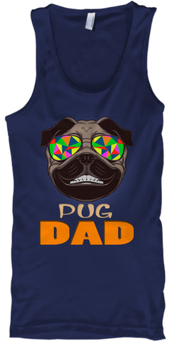 Funny Pug Smiling With Glasses Dad
